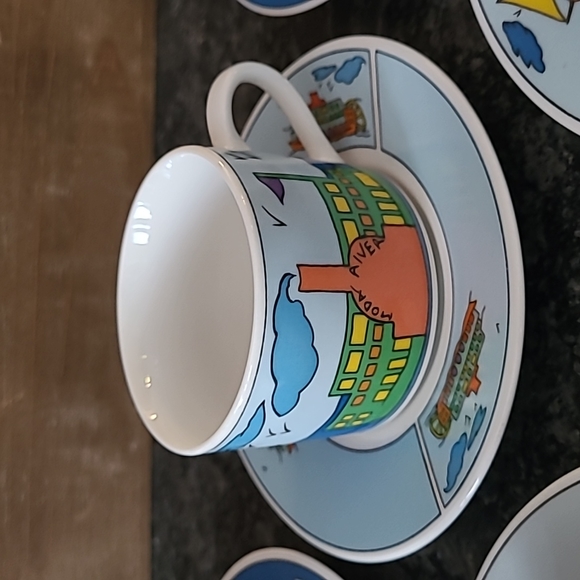 NEW - Nautical Themed Espresso Cups and Saucers - Set of 6 - Picture 6 of 14